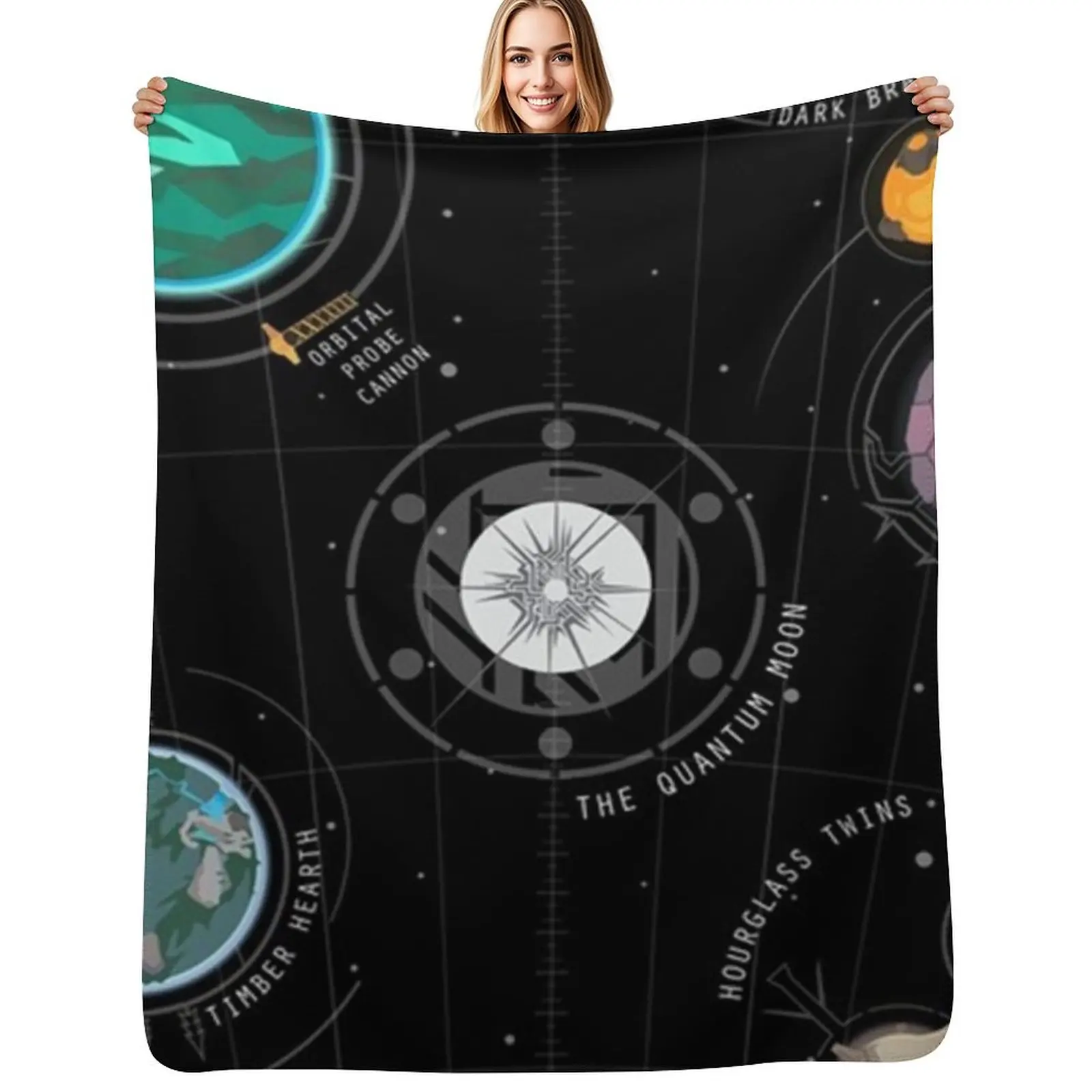 

Outer Wilds System Throw Blanket Flannels Soft Plush Plaid Heavy warm winter Blankets