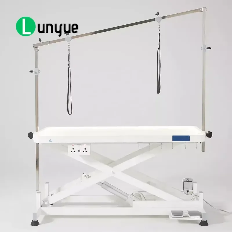 Professional Electric Lifting Pet Grooming Table with Advanced LED Stainless Steel Acrylic Top Heavy Duty for Use