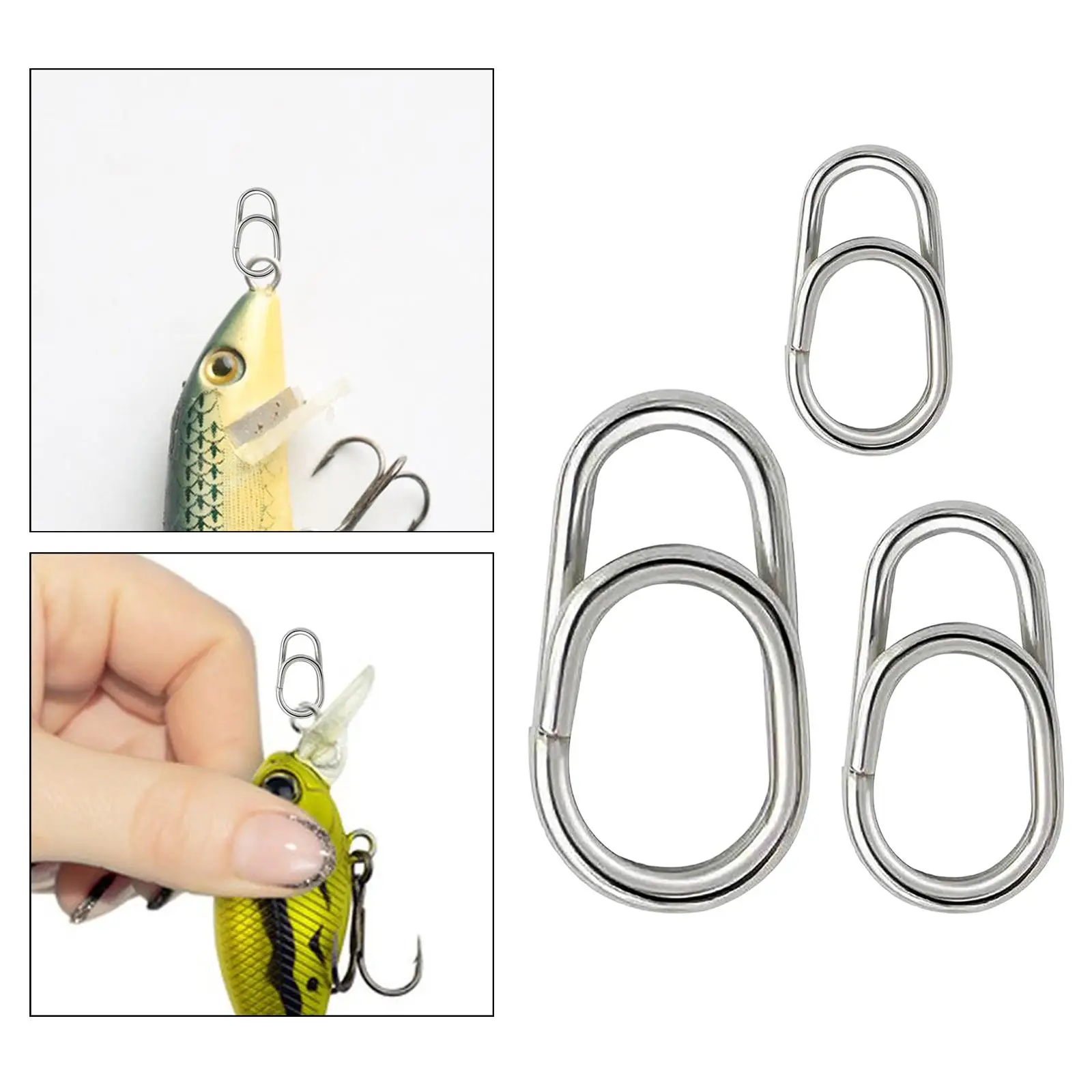 

100Pcs Fishing Split Rings Fishing Tackle Connecting Rings Sturdy Connectors