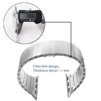 適用於 Apple Watch Series 9/8/7(45mm/41mm/44mm/40mm)的奢華不銹鋼錶帶,鍊式錶帶,適用於 iWatch Ultra 2(49mm)和 iWatch 金屬錶帶 10 最佳銷售 貝爾·羅斯 - №10