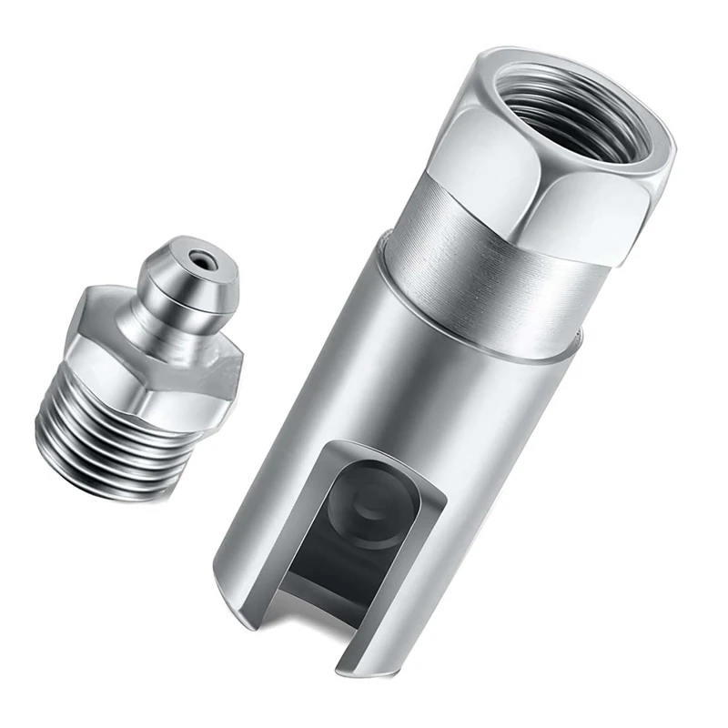 Grease Coupler Right Angle 90 Degree Push-Fit Slotted Grease Fitting With 1/8Inch NPT Threads Slotted Grease Coupler