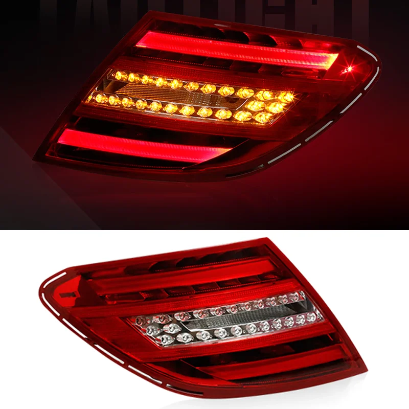 DECHO LED Taillight For Mercedes-Benz C Class W204 2007-2014 C200 C260 C300 Brake Light Rear bumper taillamps tail light