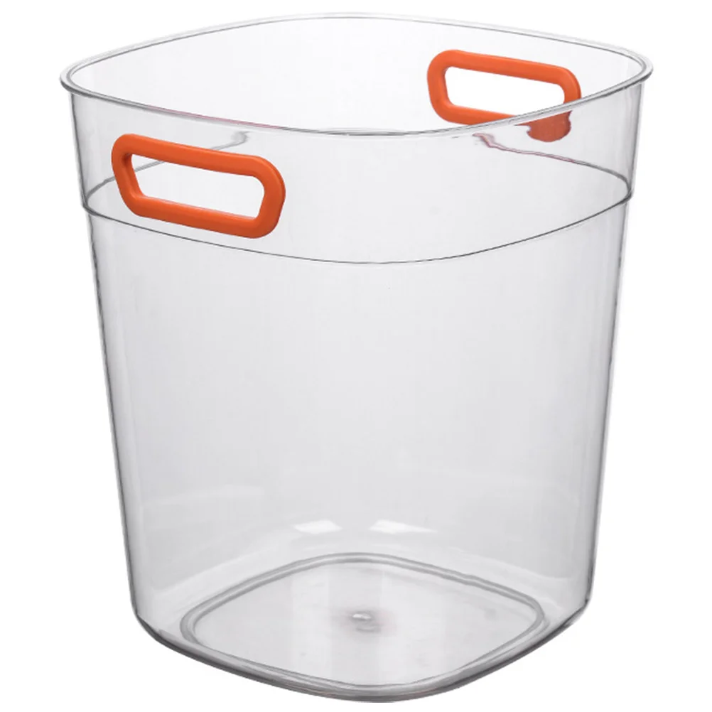 

Ice Bucket Clear Cube Container Transparent Plastic Bin for Home Bar Party Portable Storage Refrigeration Fruit Tray