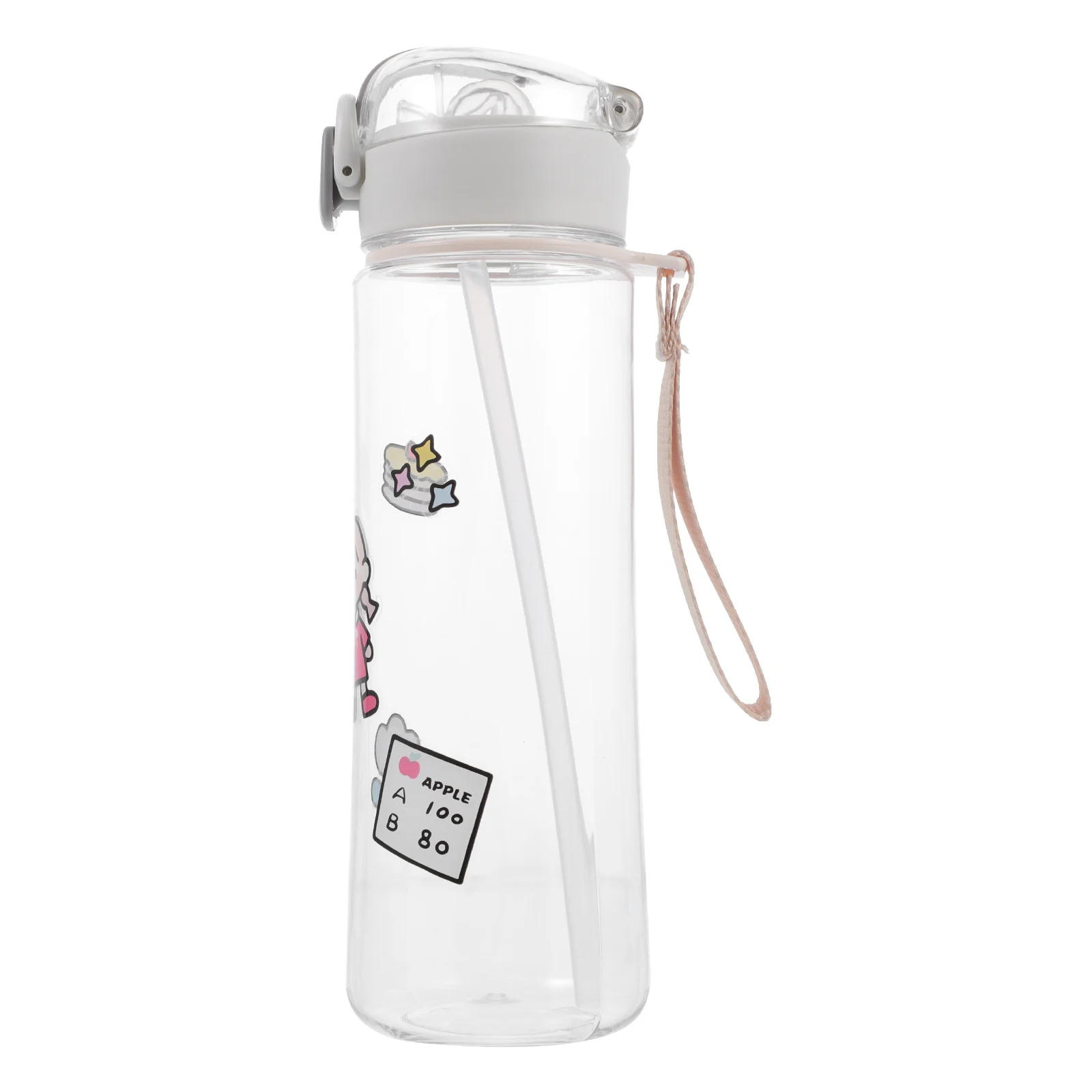 

1pc 500Ml Portable Straw Premium Plastic Lightweight Drinking Bottle For Camping Hiking Outing Gift Plastic Straw