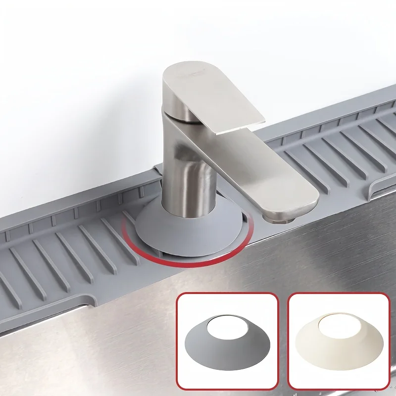 Silicone Faucet Absorbent Kitchen Mat Sink Splash Catcher Countertop Protector Mat Draining Pad For Bathroom Kitchen Gadgets