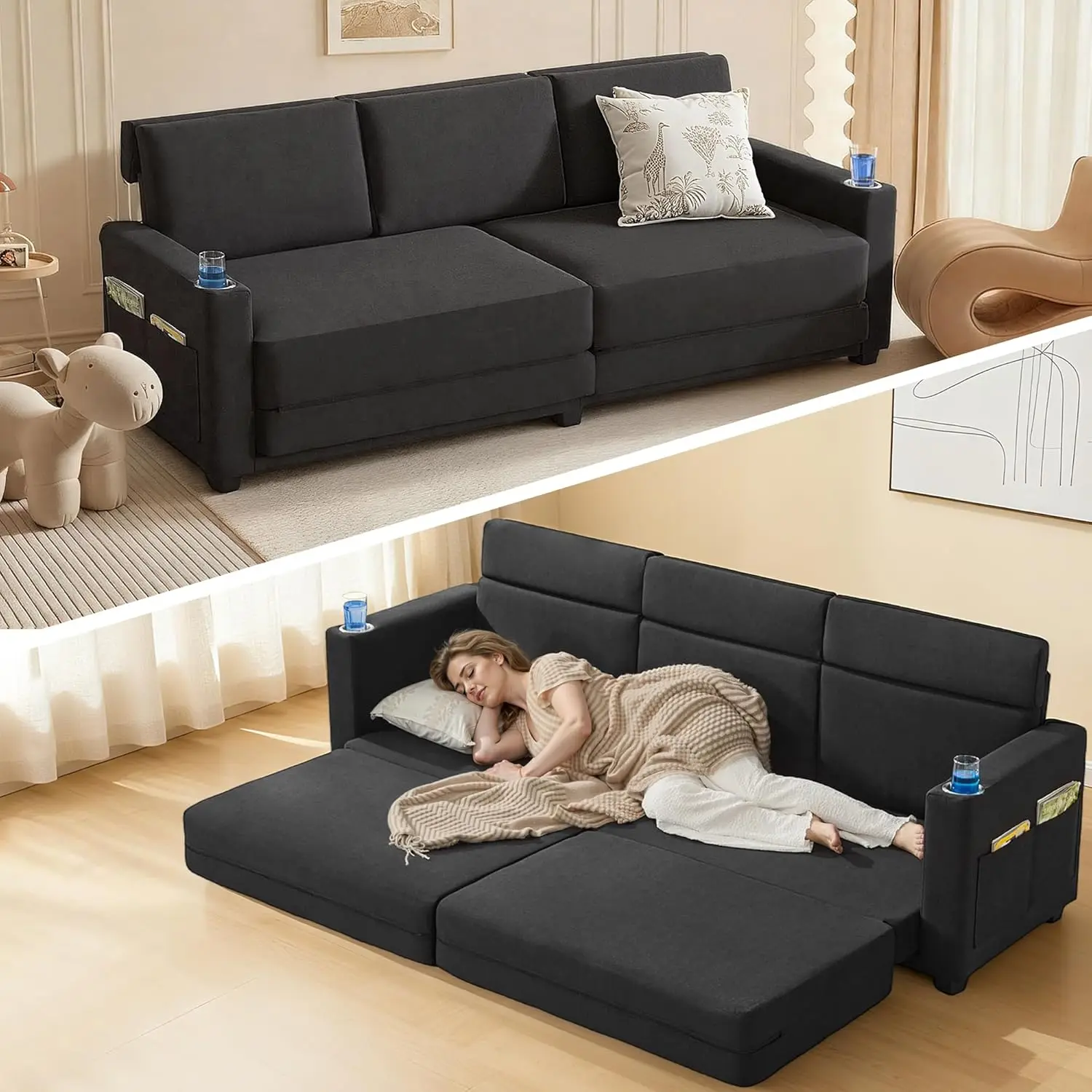 89” Sleeper Sofa Be…