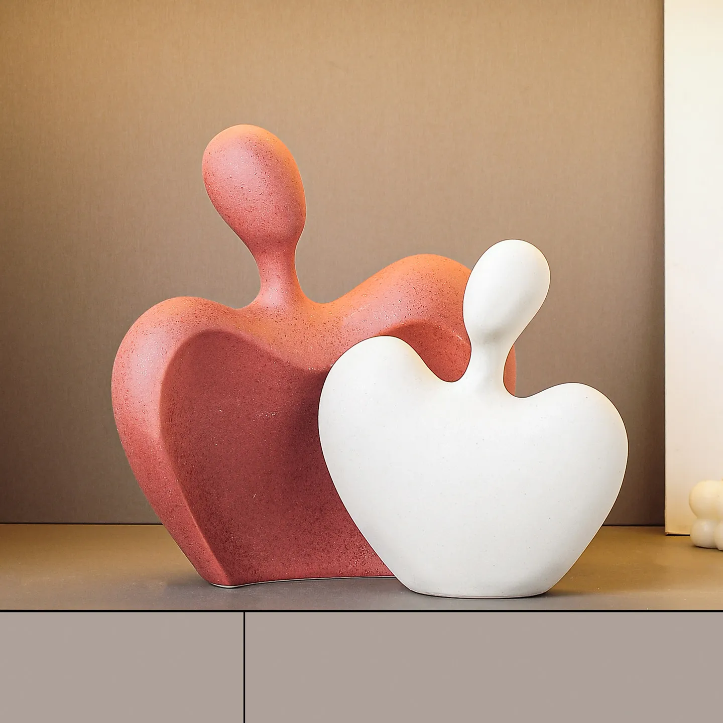 Couple Minimalist Figurine Italian Wabi Sabi Romantic Art Unique Figures For Home Living Room Bedroom TV Cabinet Wine Cabinet