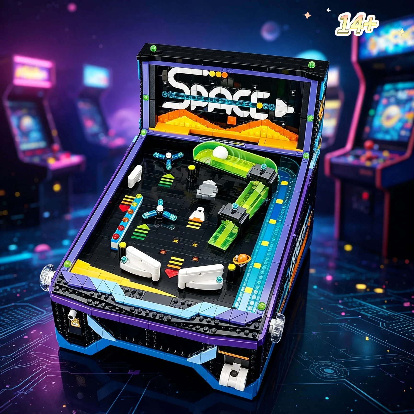 2026 NEW Operational Pinball Machine 2274pcs Building Blocks Bricks Creative Assembled Model Toys for Adult Christmas Gifts