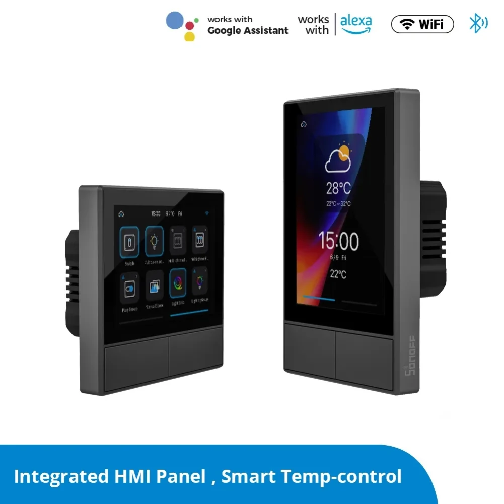 NEW SONOFF NSpanel Smart Scene Wall Switch smart home Control Center Integrated HMI Panel Thermostat work with alexa Siri Alice