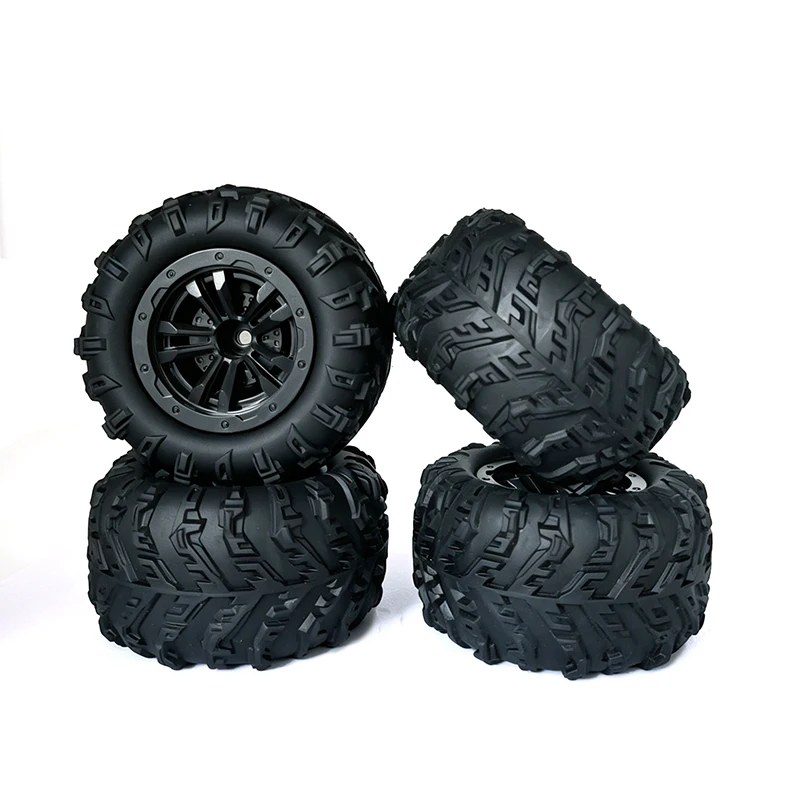 4PCS RC Car Off-Road Rubber Tires for WLtoys 144001 124016 124018 124019 12428 HBX 16889 16890 SCY 16101 RC Car Upgrade Parts view 3