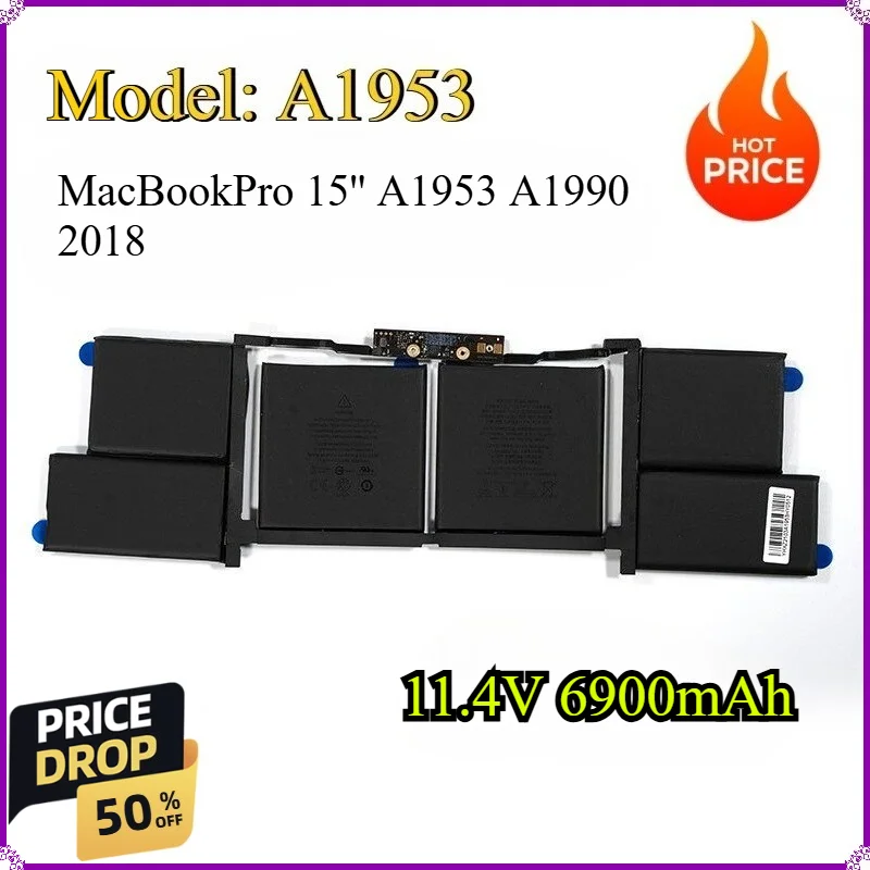 

A1953 Laptop Battery For Apple MacBook Pro15 inch A1990 2018 2019 EMC3215 EMC3359