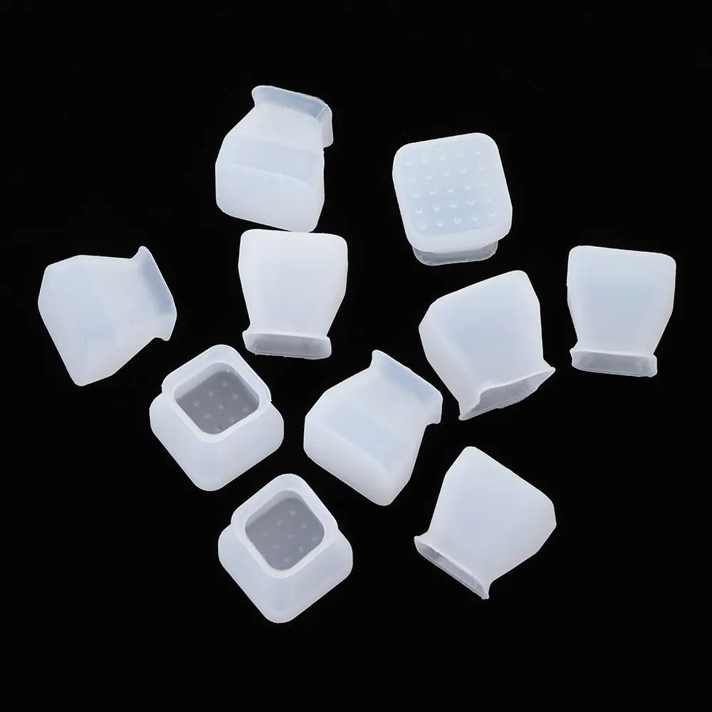 Floor Protectors Small Large White Grey Square Silicone Chair Leg Caps Table Cover