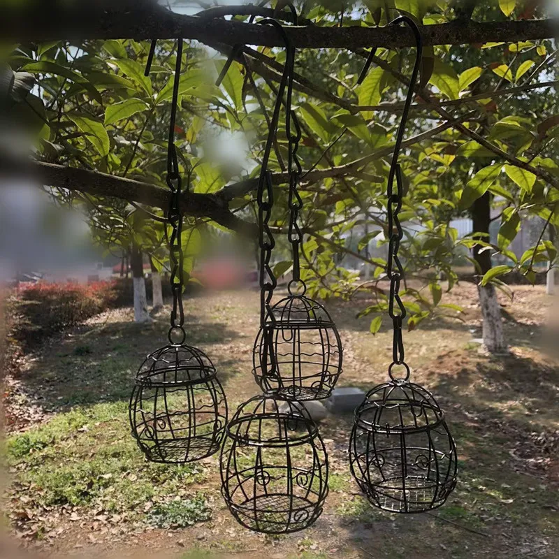 Outdoor Birdcage Bird Feeder Spring Hanging Bird Feeder Garden Yard Feeder