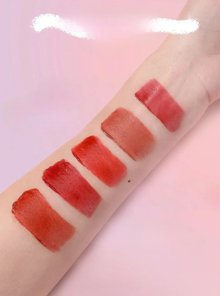 8-color matte velvet smooth easy-to-apply square tube lip gloss waterproof three-dimensional plumping lipstick