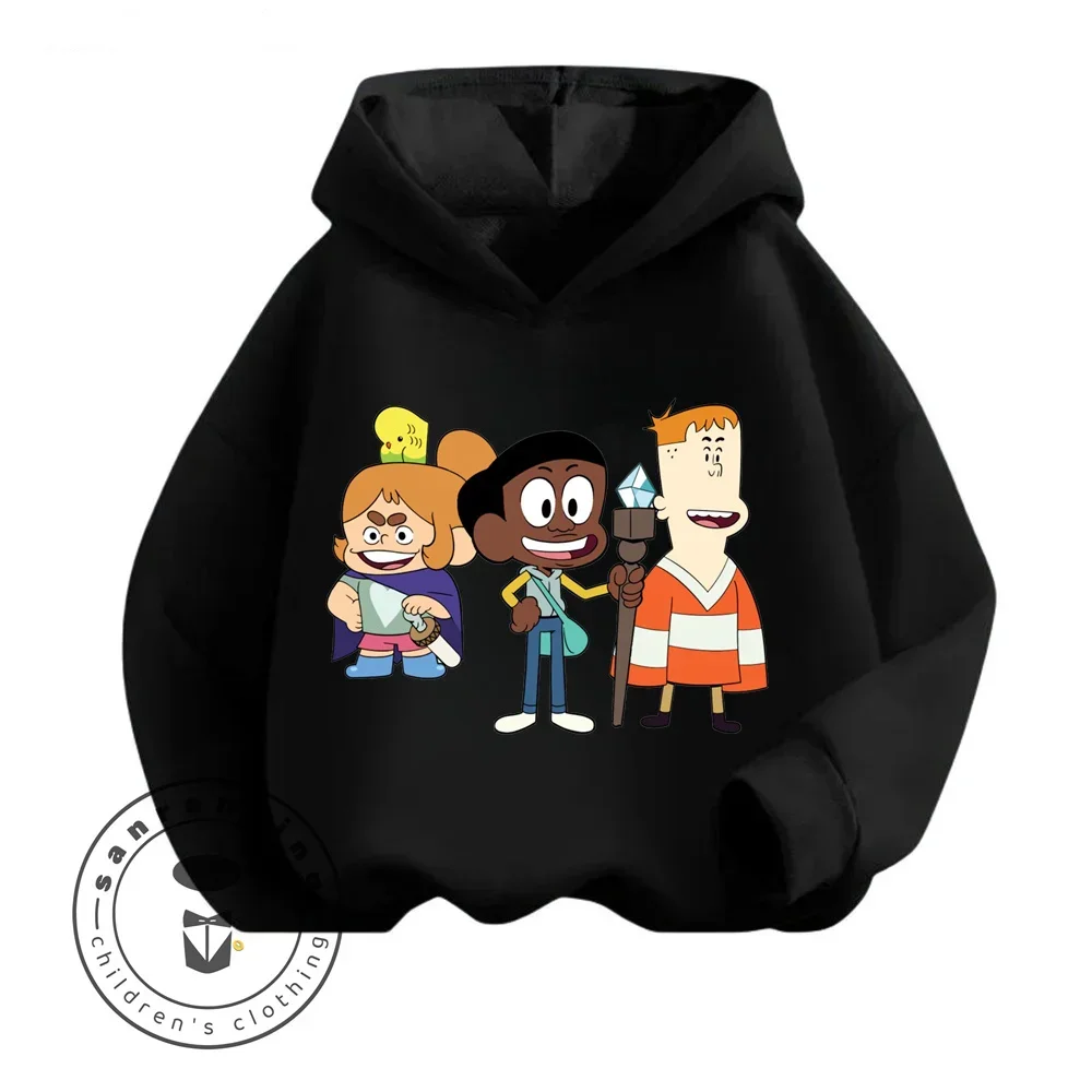 Craig of the Creek Animation Cartoon Print Design Comfortable Children Long Sleeve Hoodie Spring and Autumn Seasons Casual Style