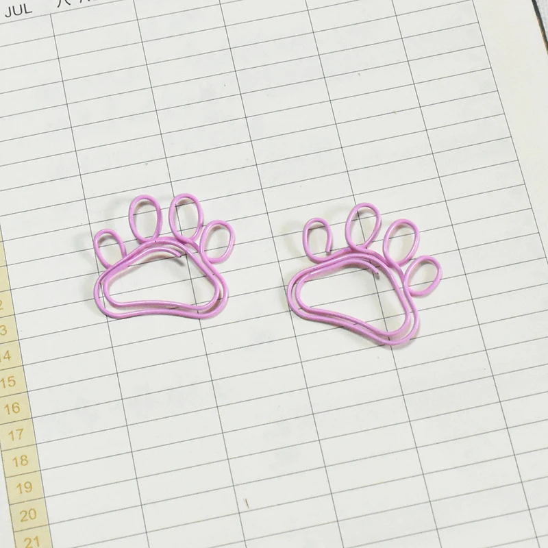 10Pcs Dog Claw Paper Clips Creative File Clamp Paper Clip Cute Bookmark Holder Paper Decorative Clip For Office School Home
