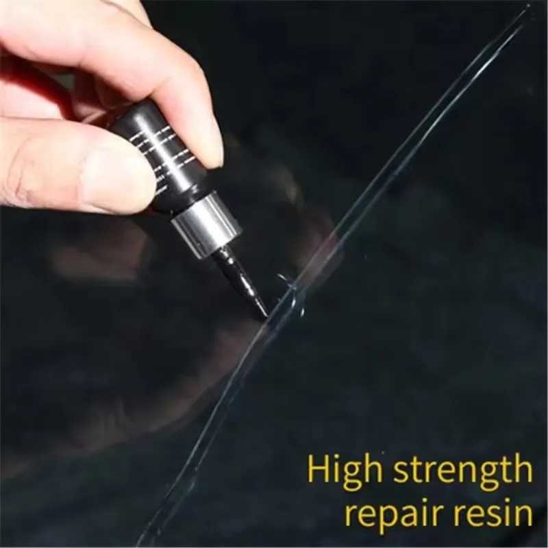 For Long Big Chip Crack Car Windshield Repair Tool Window Glass Windscreen Restoration Kit Renew Full Set Resin Cup Blade Film
