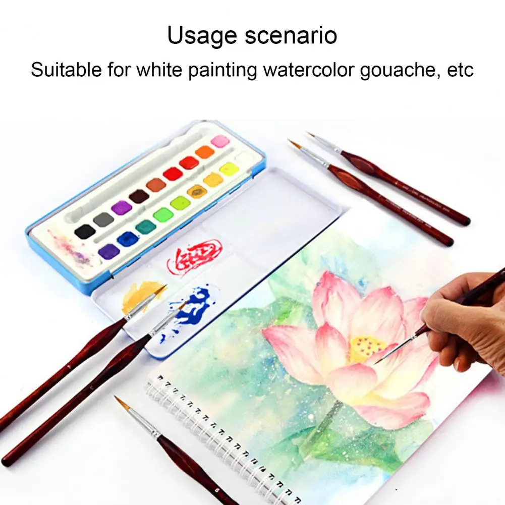 High Paint Brushes 11pcs Soft Bristle Paint Brush Set Miniature Detail Art Brushes for Beginners Professionals Natural Wood
