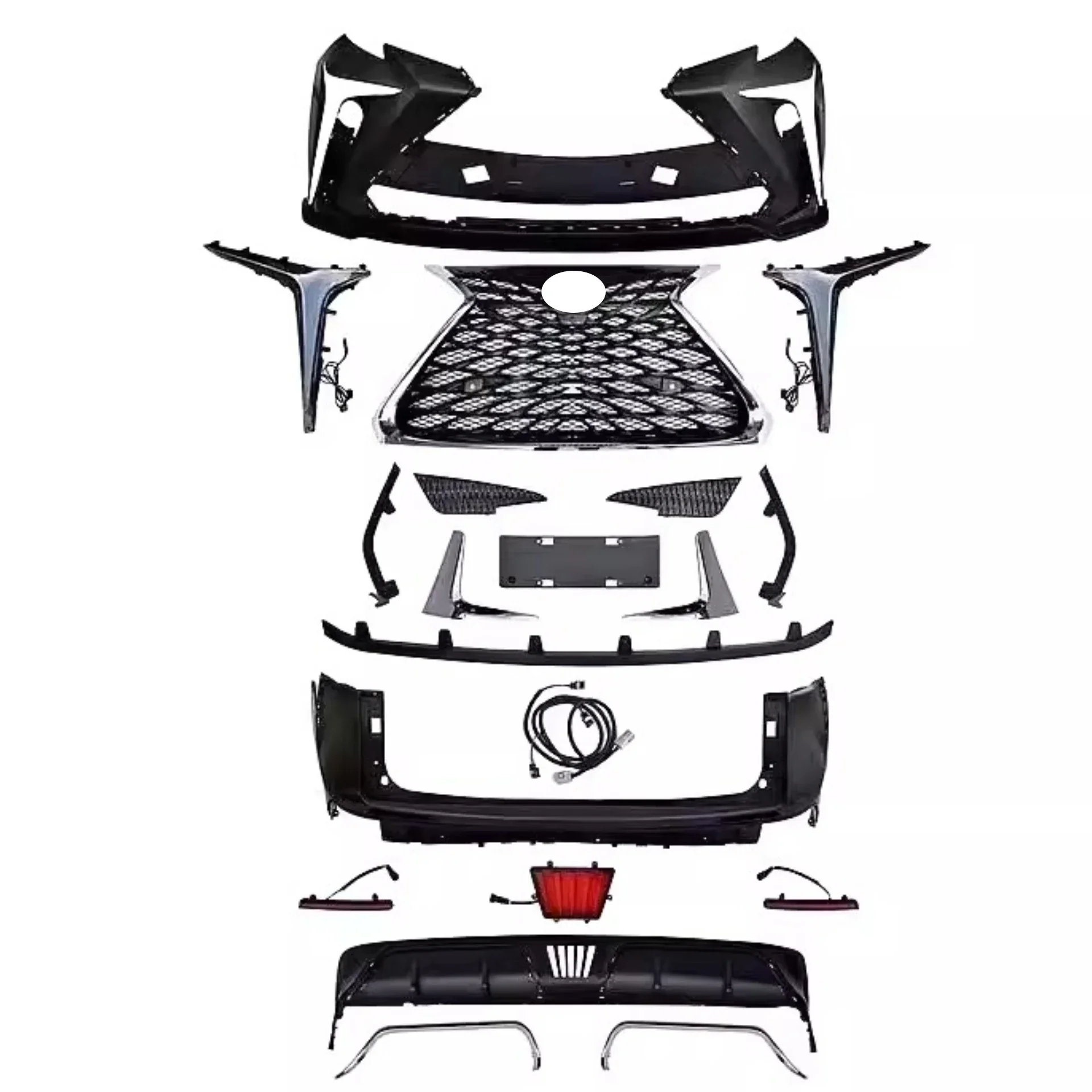 

Передний задний бампер в сборе для Toyota Sienna 2021-2022, решетка, модифицированный новый стиль, комплект кузова, автомобильные аксессуары