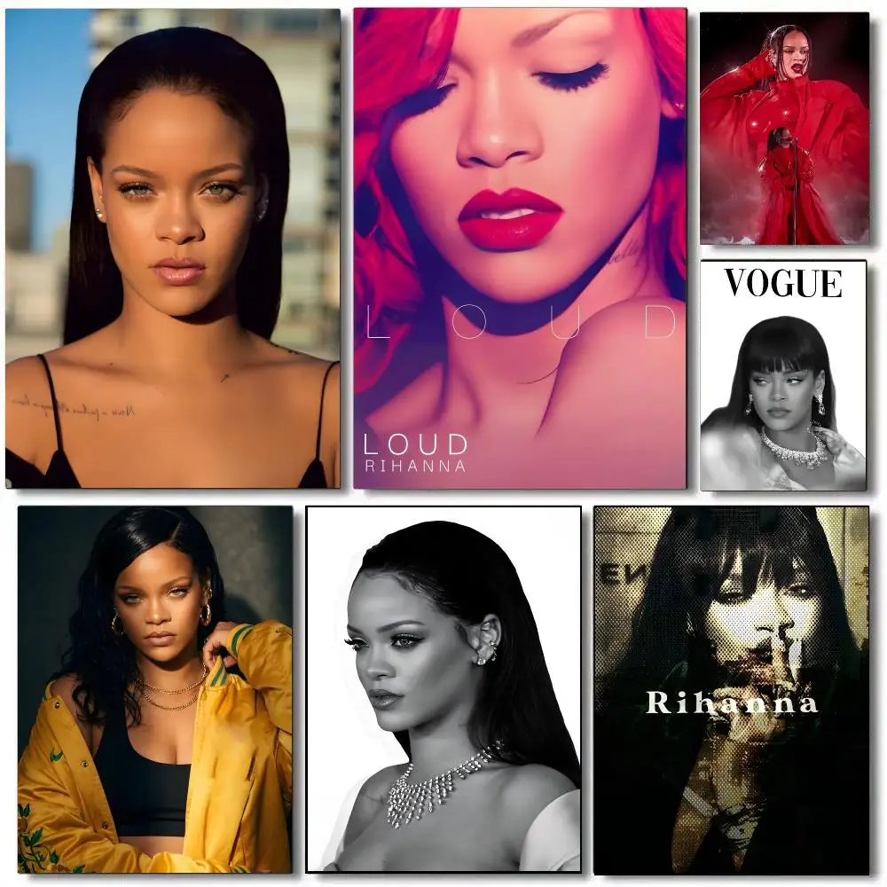 Singer R-Rihanna Poster Painting Prints Wall Art Picture Film Room Home Bar Cafe Decor Home Mural