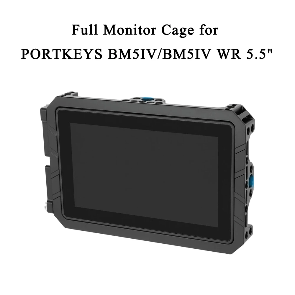 

HDRig Full Monitor Cage for PORTKEYS BM5IV/BM5IV WR 5.5" HDMI/SDI Touchscreen Monitor Screen Monitor Rig Cable Clamp
