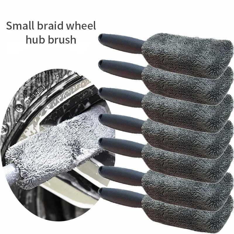 Car Wash Brush Microfiber Tire Scrubber Wheel Rim Brush Trunk Motorcycle Dust Remover Detailing Clean Tool Car Cleaning Tools