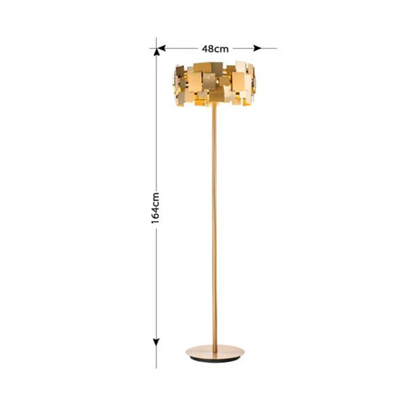 SGROW Gold Stainless Steel Floor Lights for Bedroom Villa Living Room Modern Floor  Lamp Deformable Standing lampara de piso