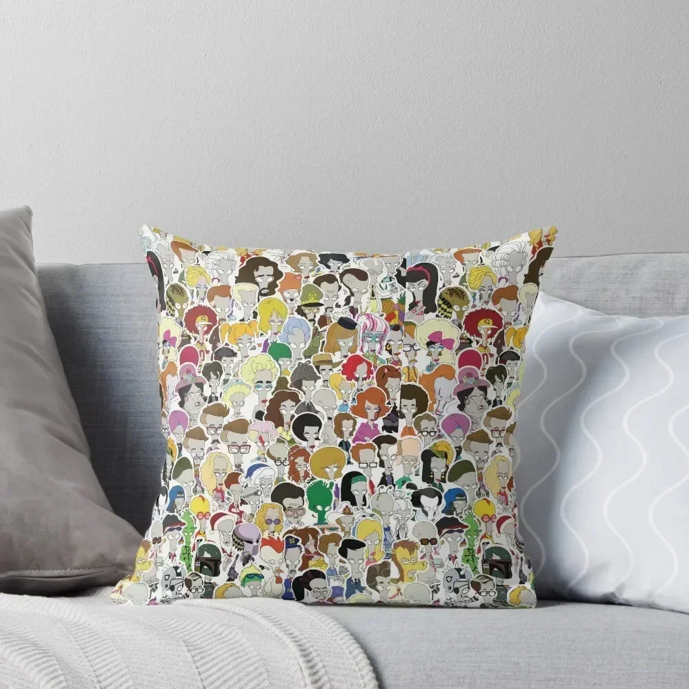 

103 Faces of Roger the Alien Throw Pillow ornamental pillows Decorative Sofa Cushions pillow