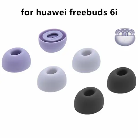 Replacement Earbud Tips for Huawei FreeBuds 6i, Soft Silicone Ear Tips with Noise Isolating, Anti-Slip In-Ear Sleeves 3 Pairs