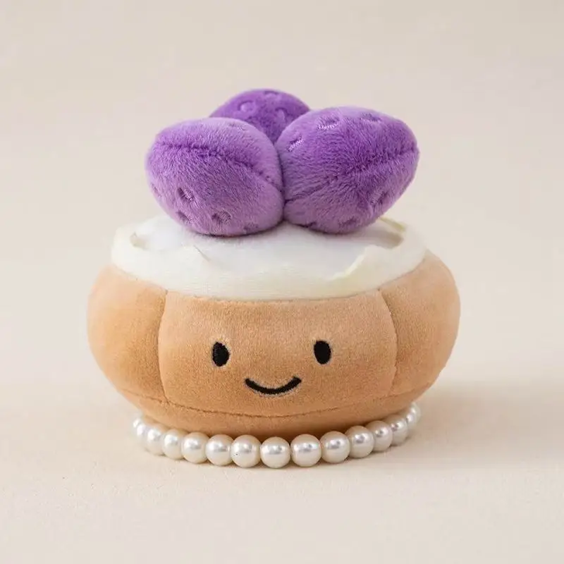 Colgante de fresa con pastel de simulación de 8cm, relleno de juguetes de peluche, figuritas, almohadas bonitas de anime de dibujos animados, regalos para niños, muñeca divertida