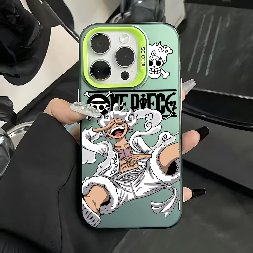 Anime One Piece Nika Luffy Handyhülle für iPhone 17 17e 16e 16 15 14 13 12 11 Pro Max Air Plus – Sturzsichere, matte Rückseite