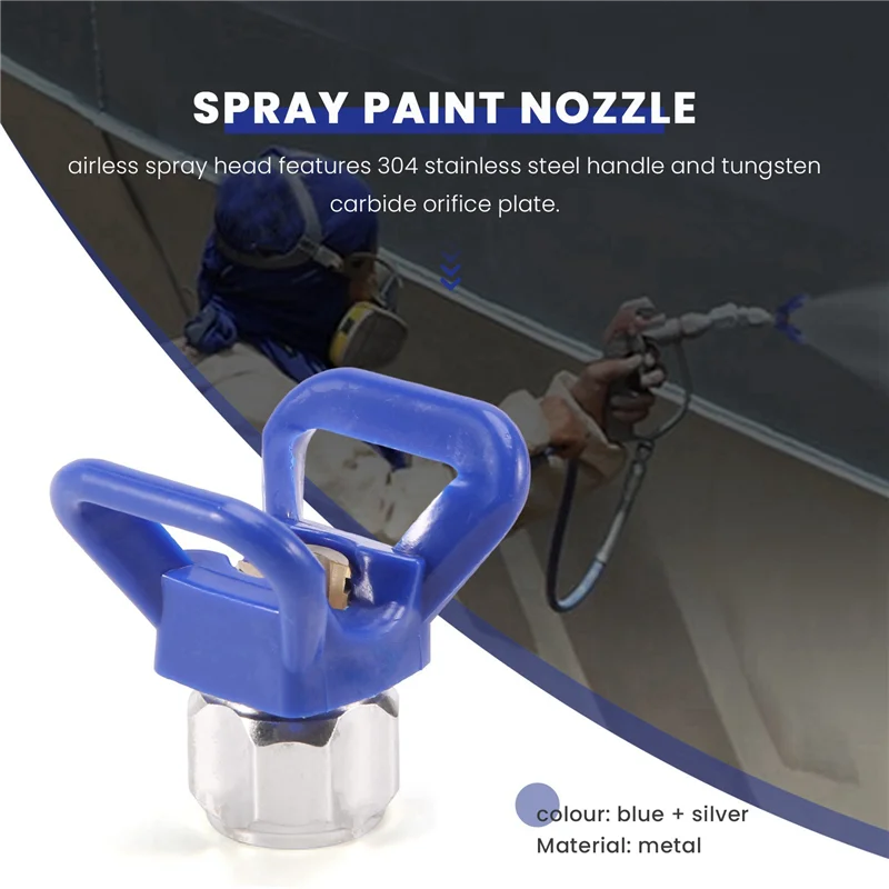 3Pc 415/515 Spray Tips Airless Paint Spray Sprayer Tip Guard Nozzle Seat Replacement for Airless Spray Paint Tip Nozzle