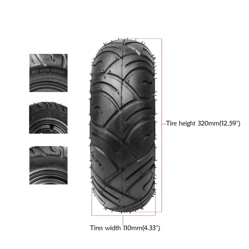 ゴーカート用ハブ付きタイヤリムホイール,ATV, 6インチ,13x5.00, 6インチ,2個