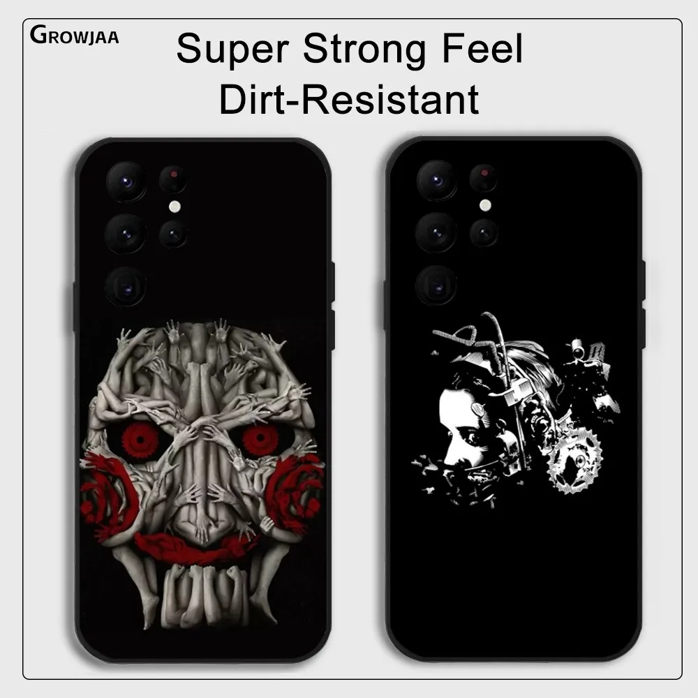 

Scary S-Saw Killer Phone Case For Samsung Galaxy S25 S24 S22 S23 Ultra S21 S20 Plus 5G Protective Silicone Funda