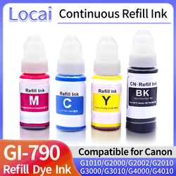 GI-790 790 GI790 Refill Ink Dye Ink for Canon PIXMA G1000 G1010 G2000 G2002 G2010 G3000 G3010 G4000 G4010 Printer Color INK