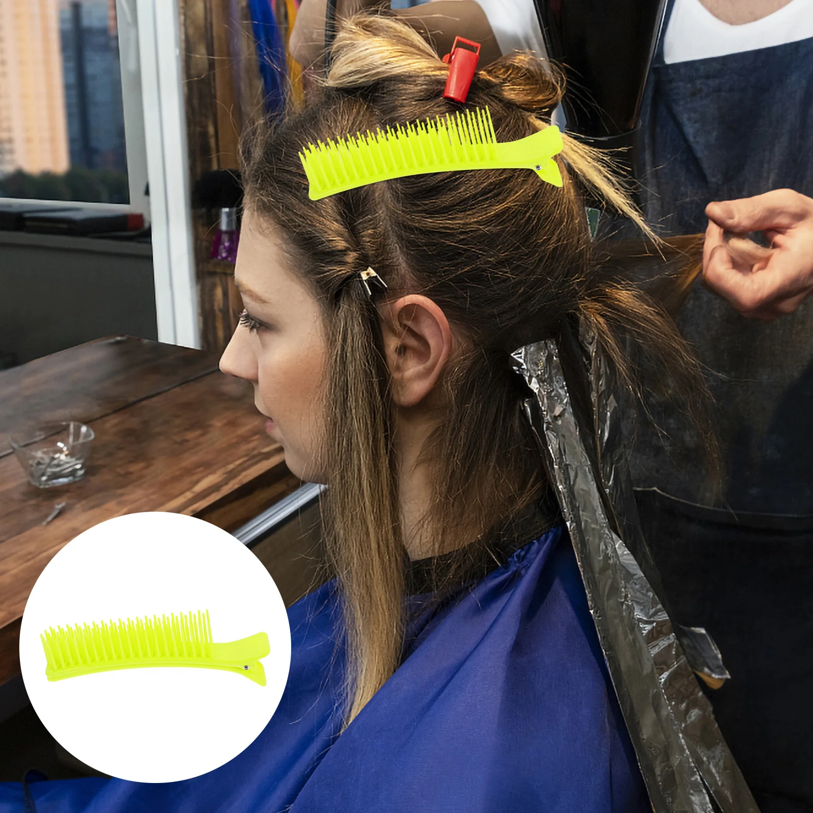 

2Pcs Salon Hair Clips Sectioning Clips for Hair Styling Dye Cut Professional Hairstylist Clip Portable Lightweight Travel