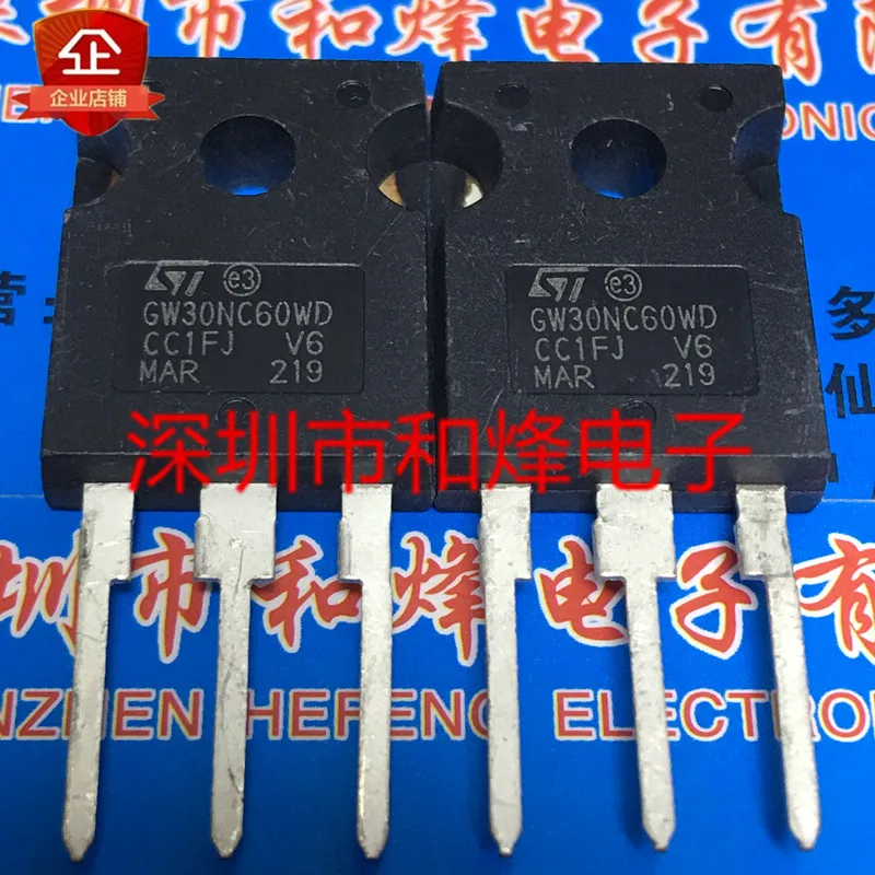 Free shipping  STGW30NC60WD GW30NC60WD TO-247 600V30A     10PCS