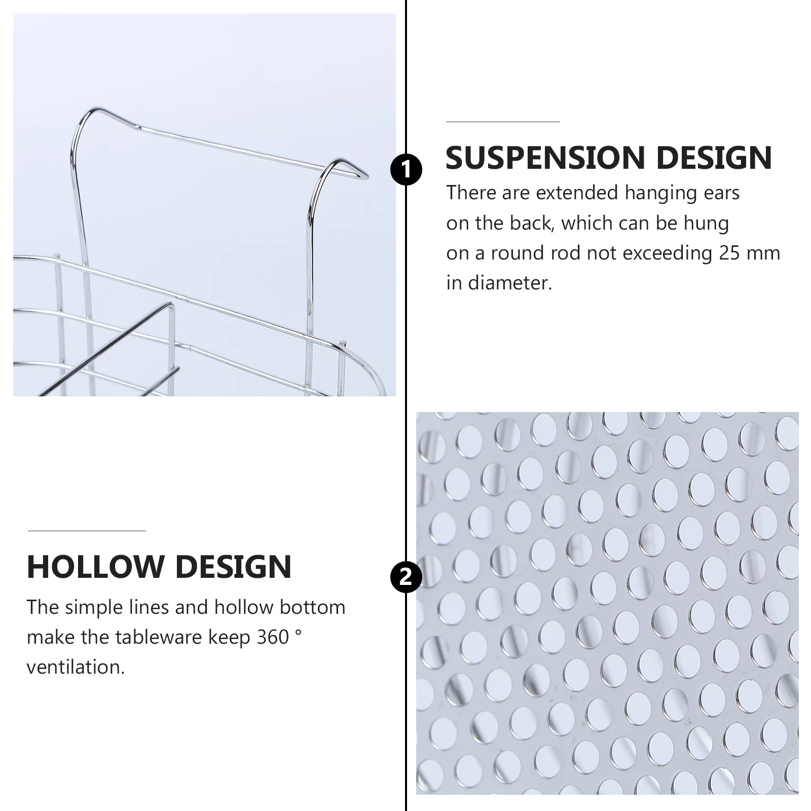 

1Pcs Stainless Steel Utensil Organizer Caddy Wall Mount Tableware Organizer Drying Rack for Chopsticks Spoon Fork Flatware