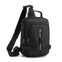 Men's Sling Crossbody Bag Anti-theft Chest Shoulder Messenger Backpack with USB Port for Outdoor Sports Traveling