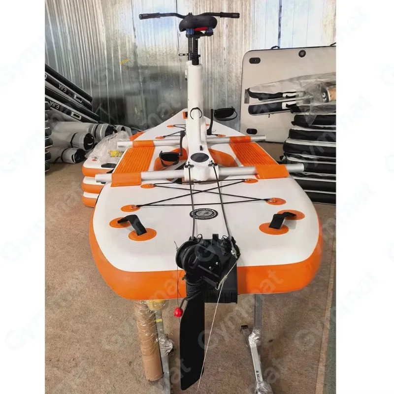 Por  Lightweight Infla  Floating Pedal Water Bike for Outdoor Vacation Lake Water Sport