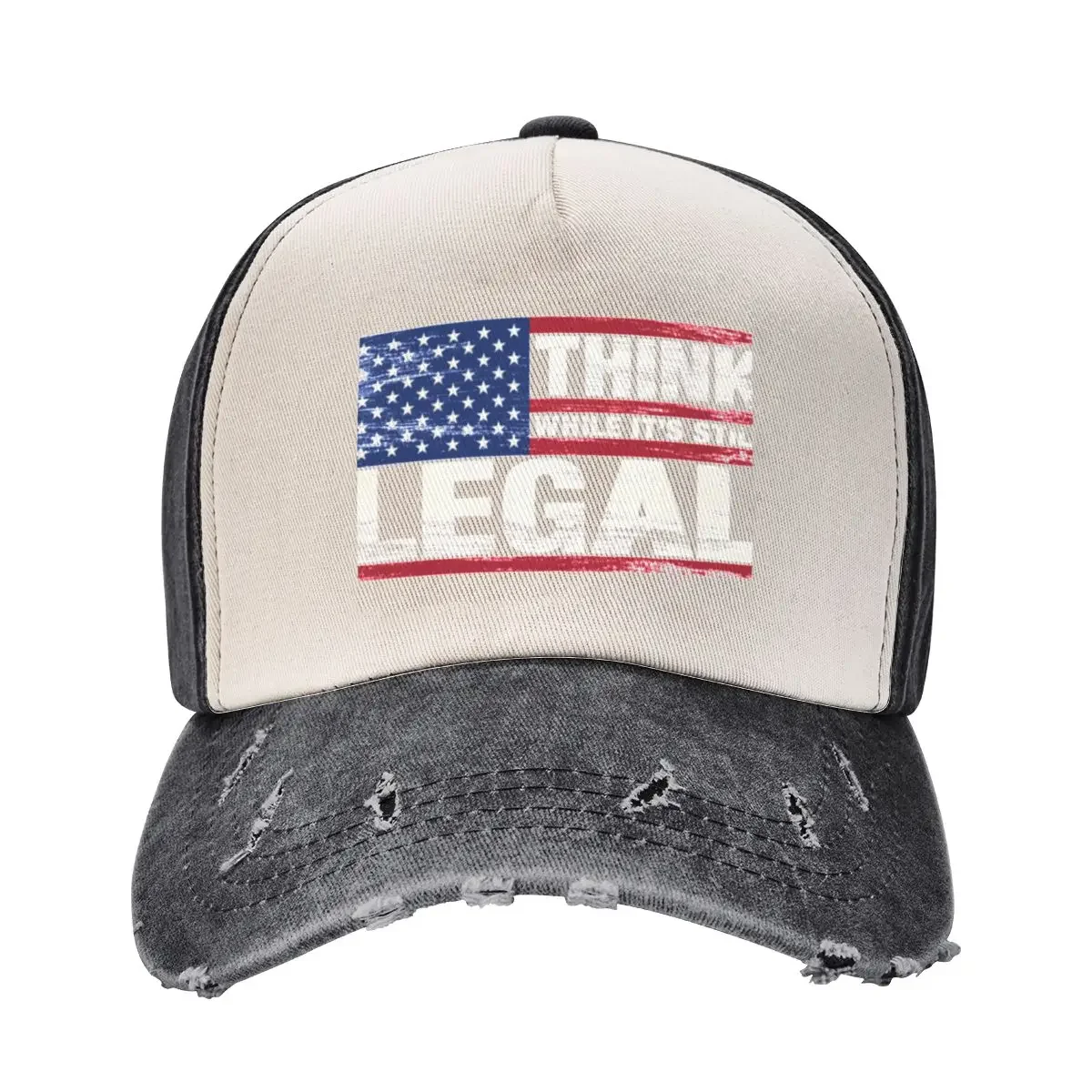 Think While It's Still Legal American Flag Baseball Cap Golf Wear Cosplay Women's Golf Clothing Men's