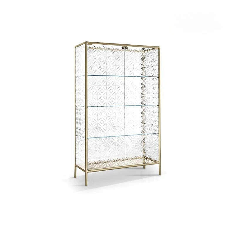 Minimalist glass display cabinet, sub-locker, living room, household storage side cabinet, integrated dining side cabinet