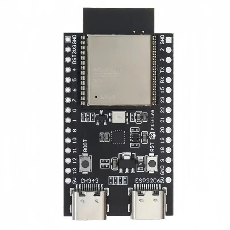 ESP32-C6 ESP32 واي فاي + بلوتوث ESP32-C6-Devkit لوحة تطوير مزدوجة من النوع C ESP 32 لوحة أساسية إنترنت الأشياء C N4R2 #3