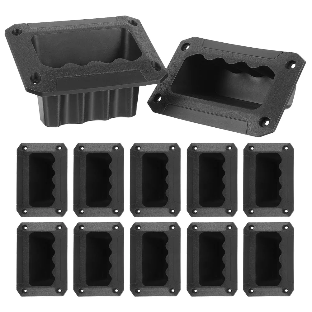 12 Pcs Cabinet Bucket with Handle Recessed Pull Handles for Cabinets Audio Fittings Speaker Pulls