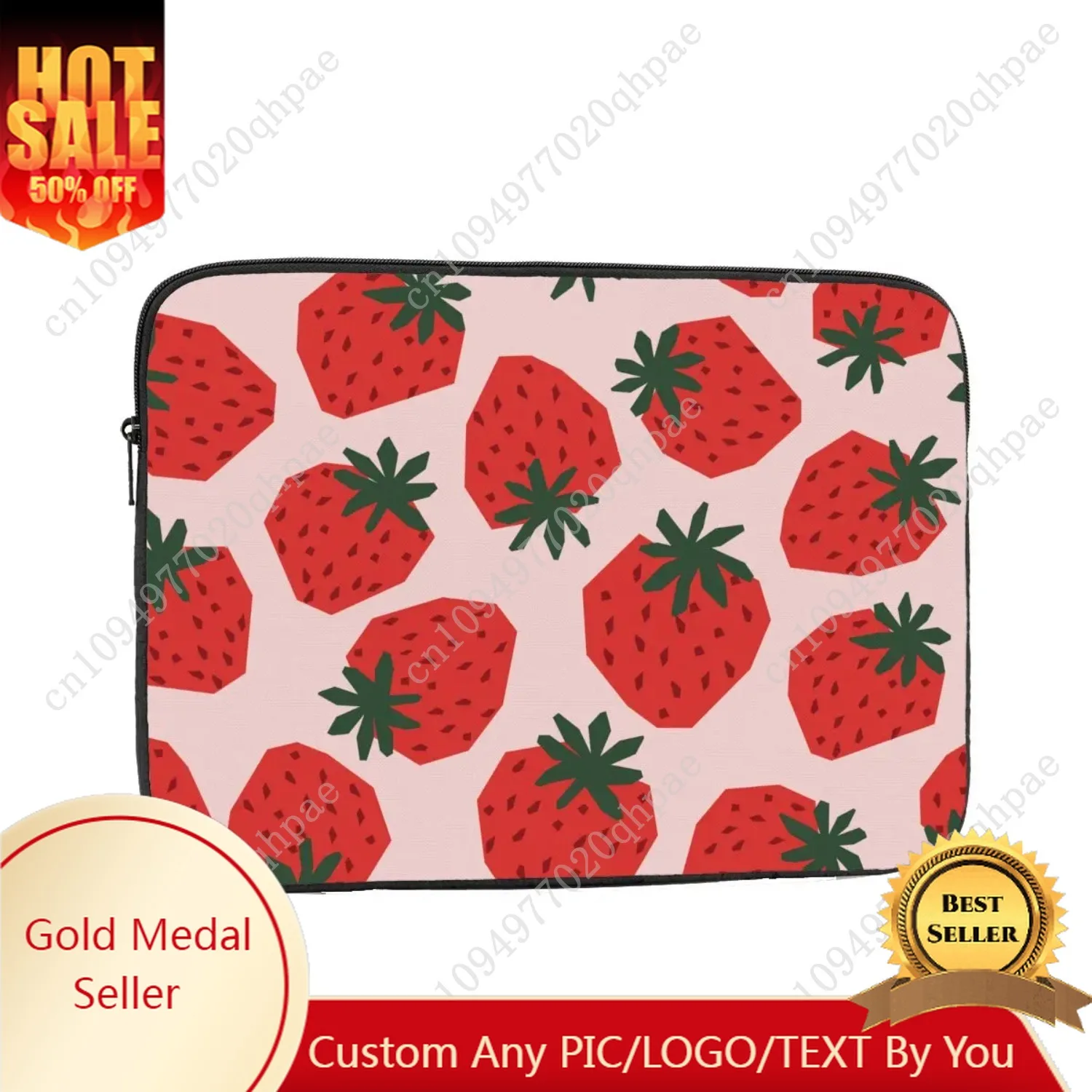 

Shockproof Case 10 12 13 15 17 Inch Strawberry Laptop Sleeve Case Fruit Notebook Sleeve Cover Bag