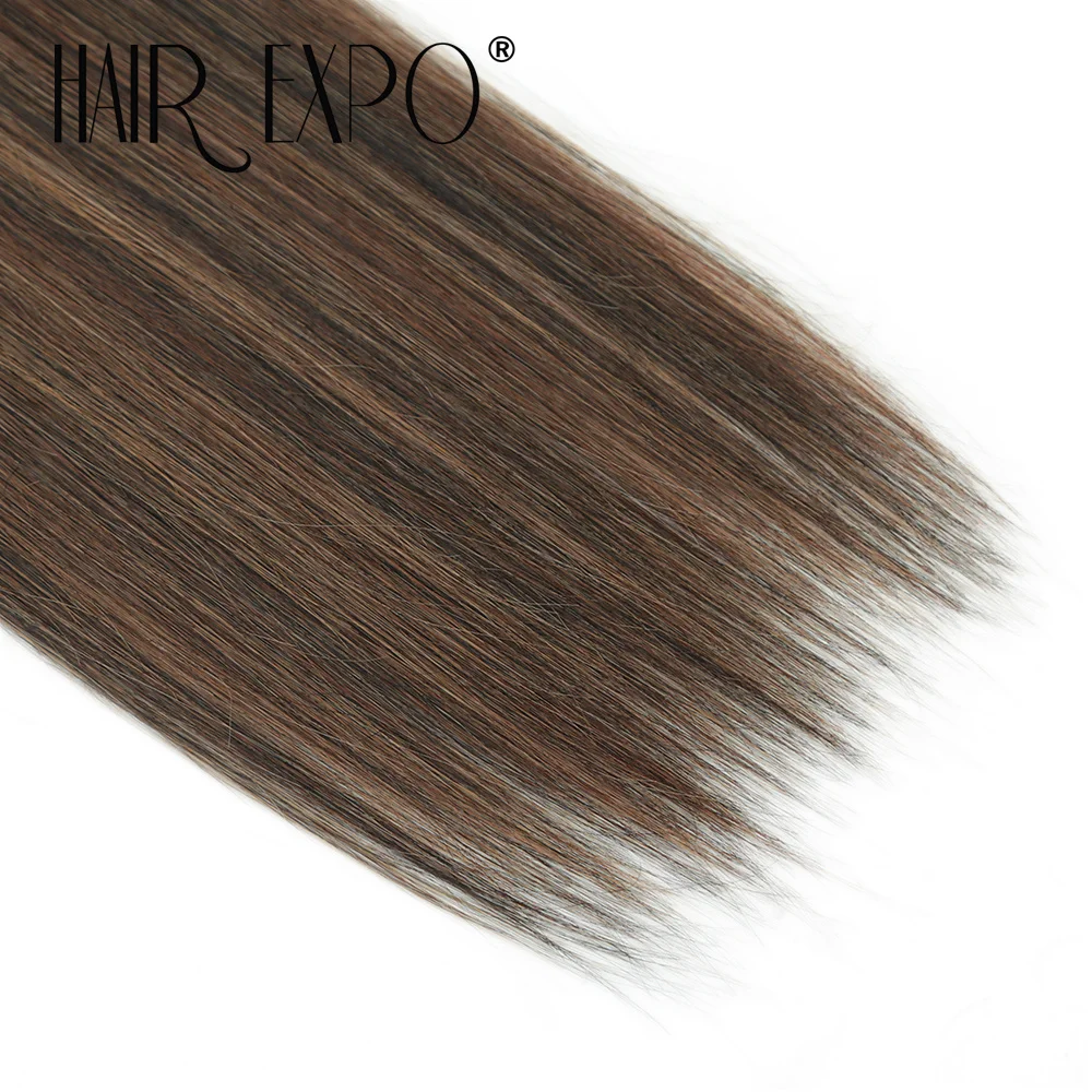 26" Bio Glattes Haar Bundles Natürliche Weiche Hitzebeständige Faser Synthetische Faser Haarverlängerungen Protein Glattes Haar Weben – Detail 37