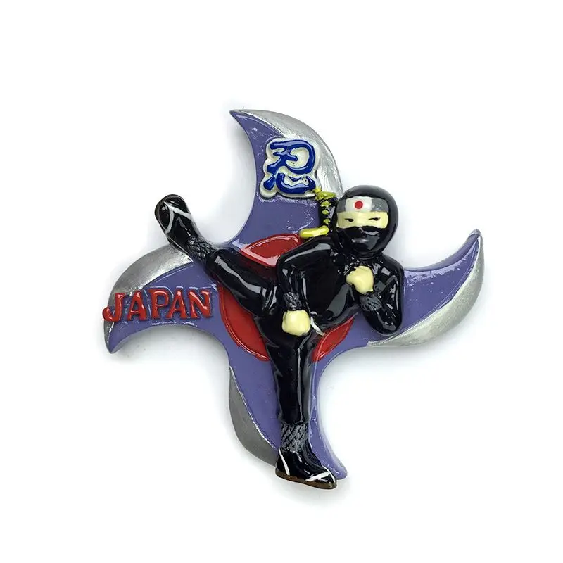 

Japan Ninja Themed 3D Resin Fridge Magnet - Japan Souvenirs Cute Refrigerator Magnets for Home Decor Room Decorations
