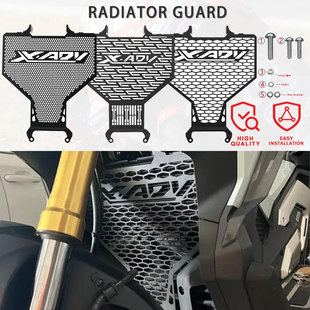 

2027 2026 2025 For Honda X-ADV XADV 750 X-ADV750 XADV750 2021 2022 Motorcycle CNC Radiator Grille Grill Guard Cover Protector