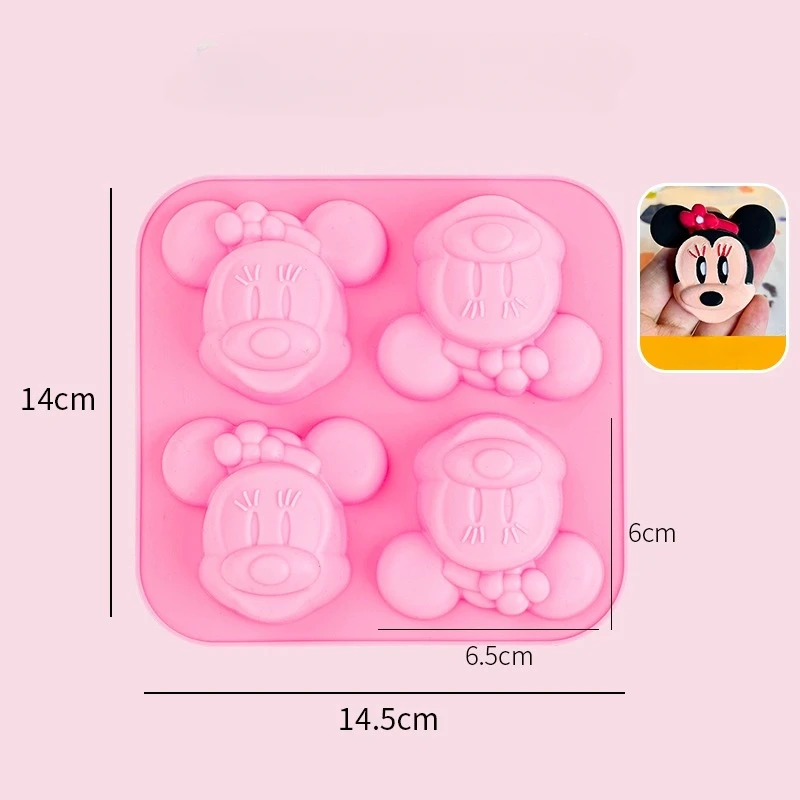 Stitch Disney Food-grade Silicone Mold Family Interactive Making Pudding Cookies Chocolate Cartoon Mickey Minnie Household Mold