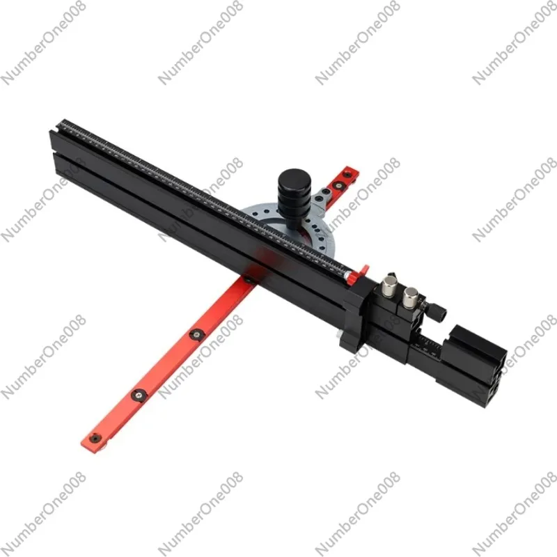 For Adjustable Angle Oblique Cutting Push Ruler with Saw and Oblique Cutting Gauge Matched with 19MM Groove 3/4 Slide Rail